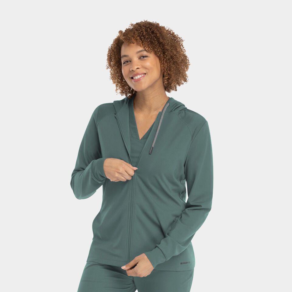 Women's Hooded Zip Front Jacket | 90301 - Image 1