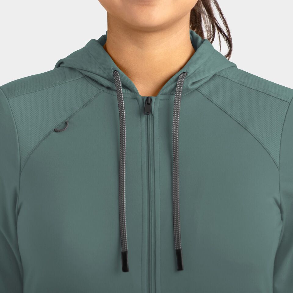 Women's Hooded Zip Front Jacket | 90301 - Image 3